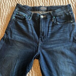 Mother denim high waisted looker ankle fray